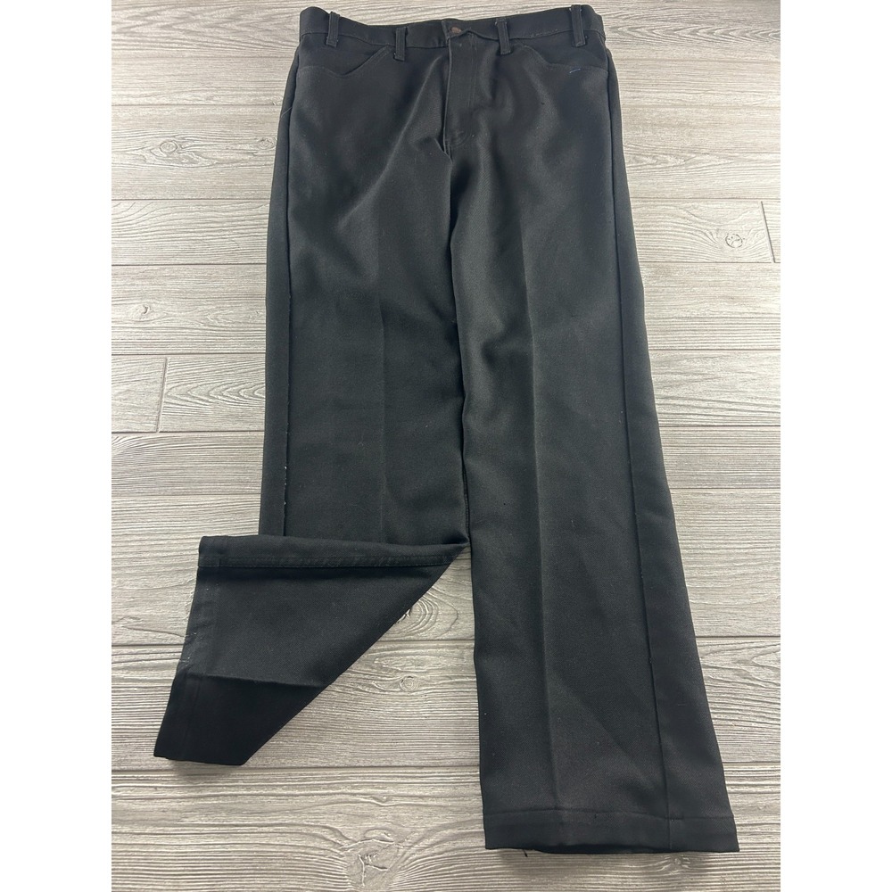 Vintage Levis Black Dress Pants Mens 36x32 Straight Boot Leg Slacks 90s USA